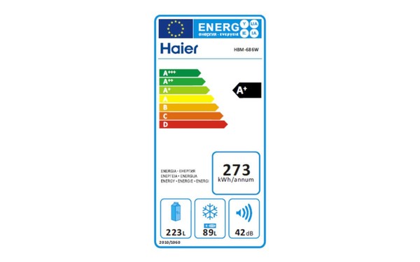 HAIER HBM-686W - &Eacute;tiquette &eacute;nergie