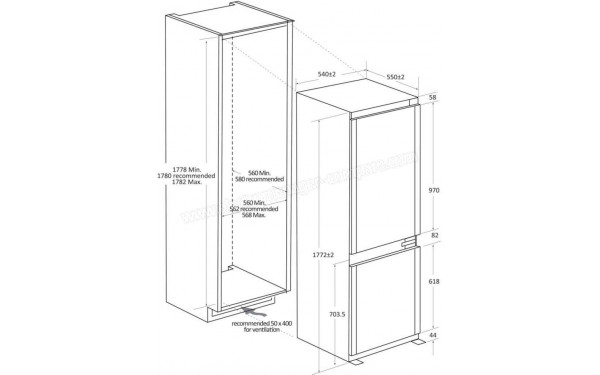 HAIER HBW7518C - Dimensions