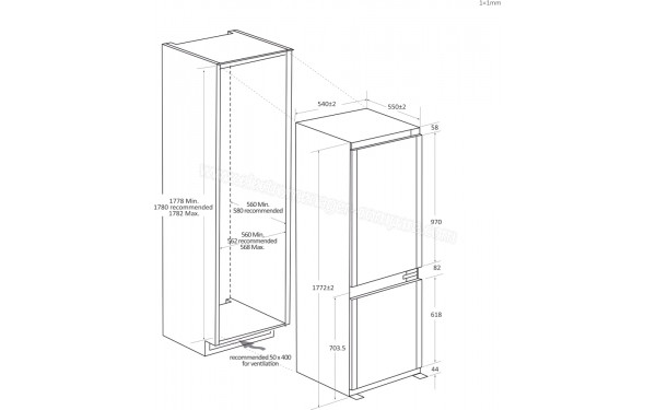 HAIER HBW7518DT - Dimensions