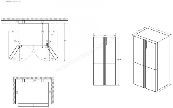 HAIER HCR5919ENMM - Dimensions