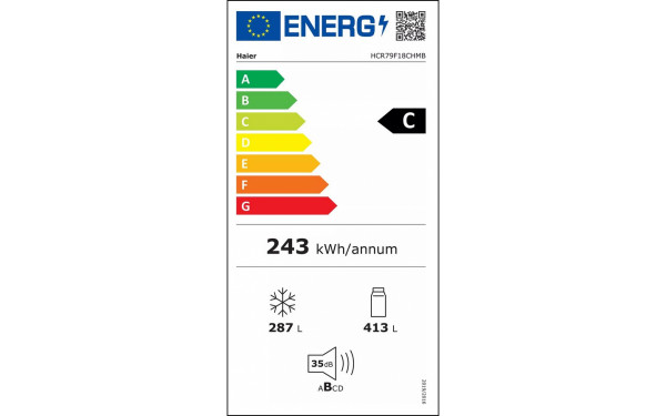 HAIER HCR79F18CHMB - &Eacute;tiquette &eacute;nergie v2