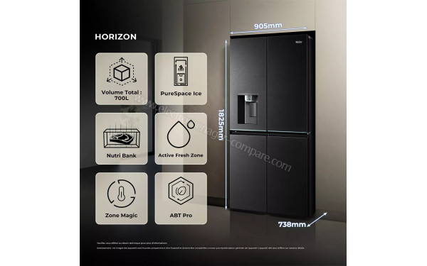 HAIER HCW99F18DIMB - Dimensions