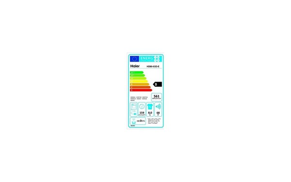HAIER HD80-03D-E - &Eacute;tiquette &eacute;nergie