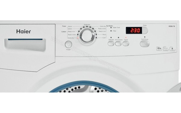 HAIER HD80-79 - Panneau de commandes (cr&eacute;dit : Boulanger)