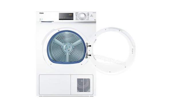 HAIER HD80-B636W - Vue de face avec hublot ouvert