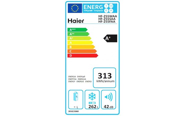 HAIER HF-255WAA - &Eacute;tiquette &eacute;nergie