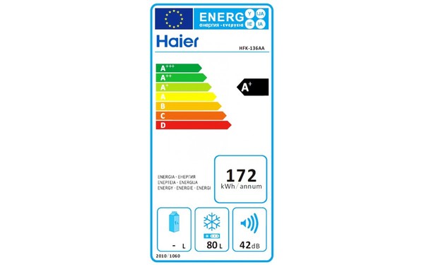 HAIER HFK-136AA - &Eacute;tiquette &eacute;nergie