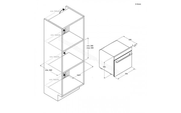 HAIER HID6P5B5EYT - Dimensions
