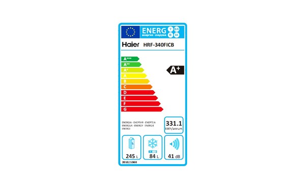 HAIER HRF-340FICB-LS - &Eacute;tiquette &eacute;nergie