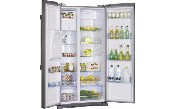 HAIER HRF-629IF6 - Vue 3/4 gauche avec porte ouverte