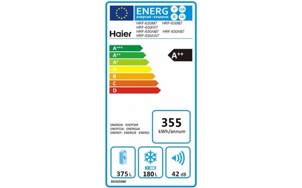 HAIER HRF-630AM7 - &Eacute;tiquette &eacute;nergie