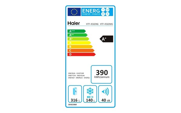HAIER HTF-456DN6 - &Eacute;tiquette &eacute;nergie