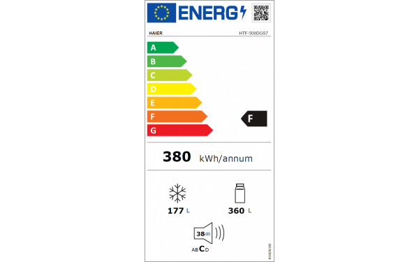 HAIER HTF-508DGS7 - &Eacute;tiquette &eacute;nergie v2