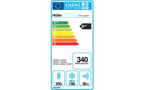 HAIER HTF-540DP7 - &Eacute;tiquette &eacute;nergie