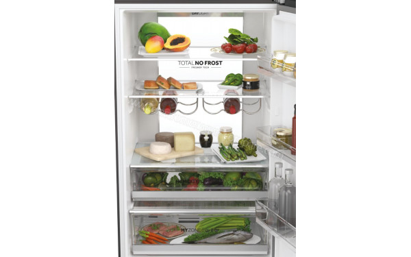 HAIER HTW7720ENMB - Vue de l'int&eacute;rieur partie r&eacute;frig&eacute;rateur