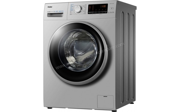 HAIER HW08-CP1439S - Vue 3/4 droite (cr&eacute;dit : Darty)