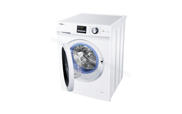 HAIER HW100-B14266A - Vue 3/4 droite hublot ouvert