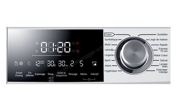 HAIER HW100-BD14756 - Vue des programmes et options (cr&eacute;dit : Boulanger)