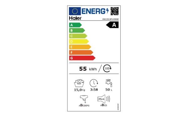 HAIER HW150-BP14986E - &Eacute;tiquette &eacute;nergie v2