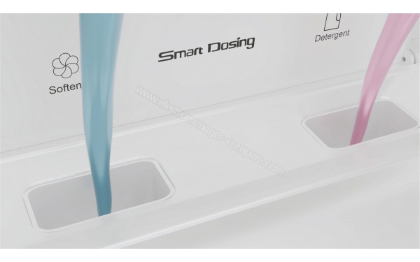 HAIER HW85-BPD13386U-S - Zoom sur les bacs lessiviels