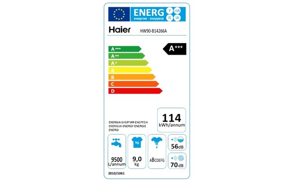 HAIER HW90-B14266A-F - &Eacute;tiquette &eacute;nergie