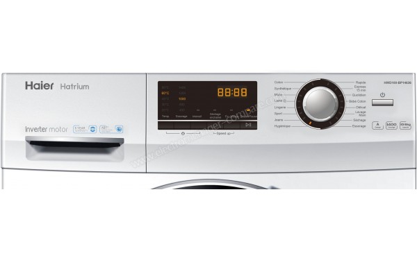 HAIER HWD100-BP14636 - Panneau de commandes (cr&eacute;dit : Boulanger)