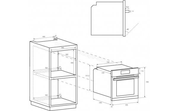 HAIER HWO60SM4FE9XHP - Dimensions