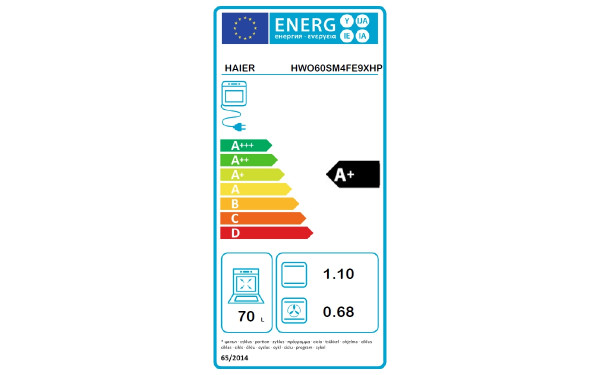 HAIER HWO60SM4FE9XHP - &Eacute;tiquette &eacute;nergie
