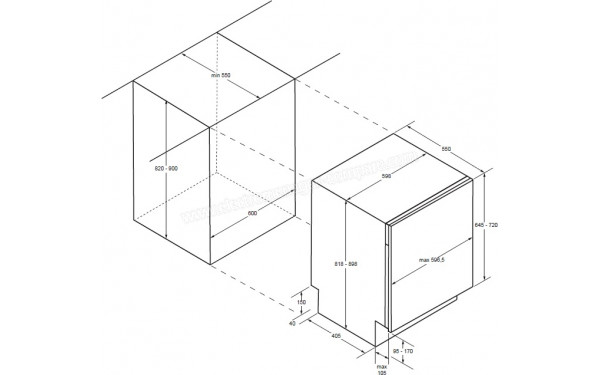 HAIER XIB6B2D3FB - Dimensions