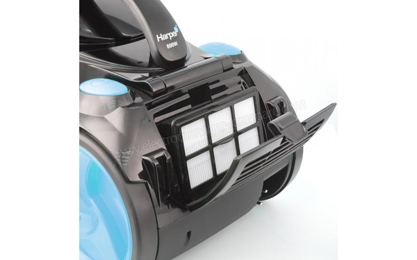 HARPER SKOOP Black Blue - Vue de l'arri&egrave;re, filtre de sortie moteur (cr&eacute;dit : Darty)