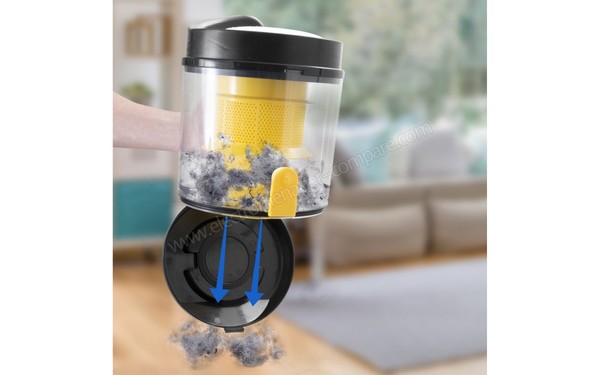 HARPER SKOOP Black Yellow - Vidange du r&eacute;servoir (cr&eacute;dit : Darty)