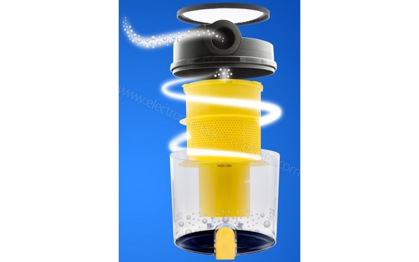 HARPER SKOOP Black Yellow - Technologie cyclonique (cr&eacute;dit : Darty)