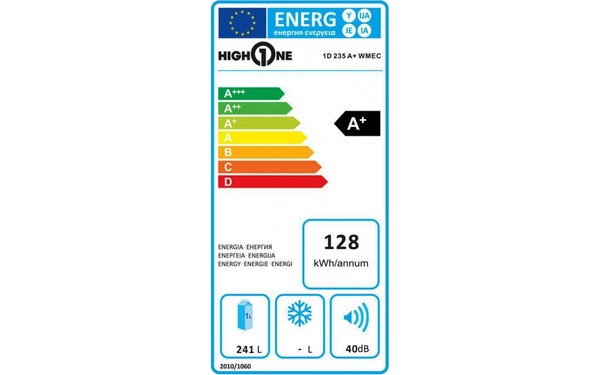 HIGH ONE 1D 235 A+ WMEC - &Eacute;tiquette &eacute;nergie