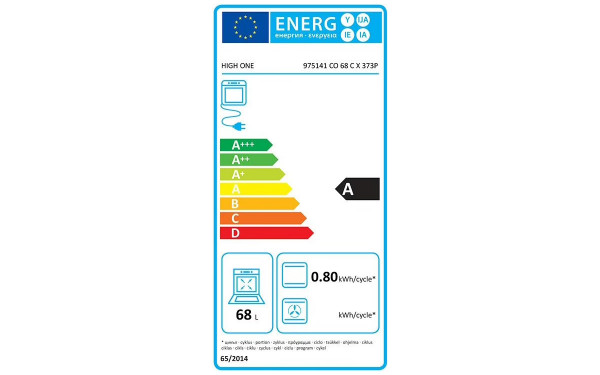 HIGH ONE CO 68 C X 373P - &Eacute;tiquette &eacute;nergie v2