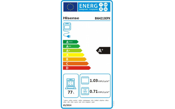HISENSE BI64213EPX - &Eacute;tiquette &eacute;nergie