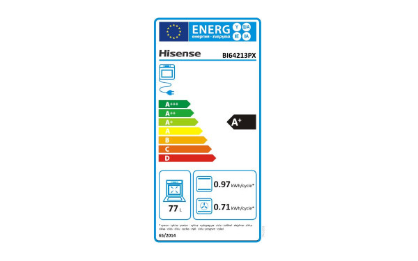 HISENSE BI64213PX - &Eacute;tiquette &eacute;nergie