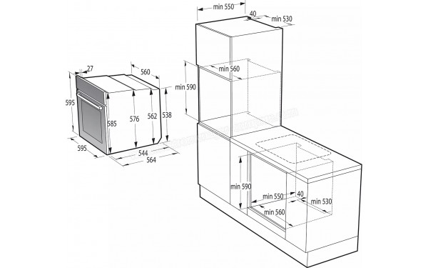 HISENSE BI64213SEPBG - Dimensions