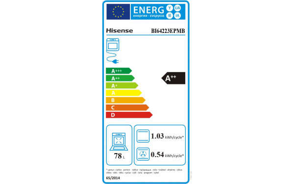 HISENSE BI64223EPMB - &Eacute;tiquette &eacute;nergie