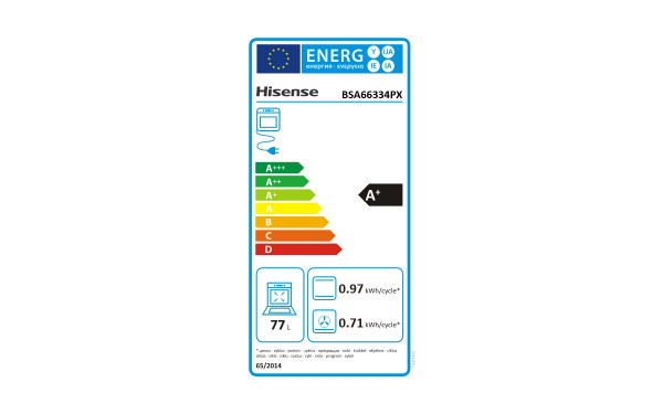HISENSE BSA66334PX - &Eacute;tiquette &eacute;nergie
