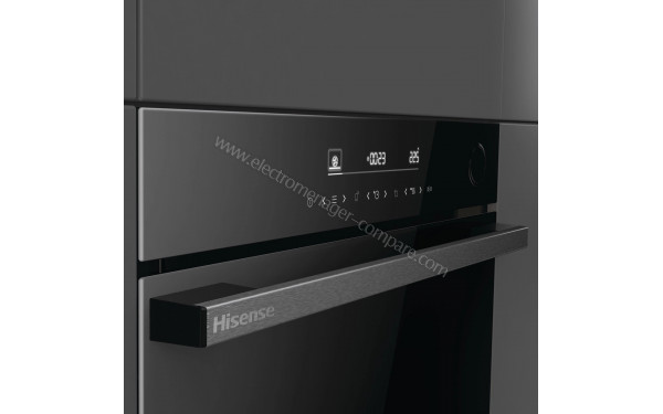 HISENSE BSA66346PBGWIFI - Vue 3/4 gauche sur la poign&eacute;e et le bandeau de commandes