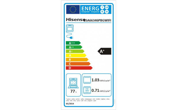 HISENSE BSA66346PBGWIFI - &Eacute;tiquette &eacute;nergie