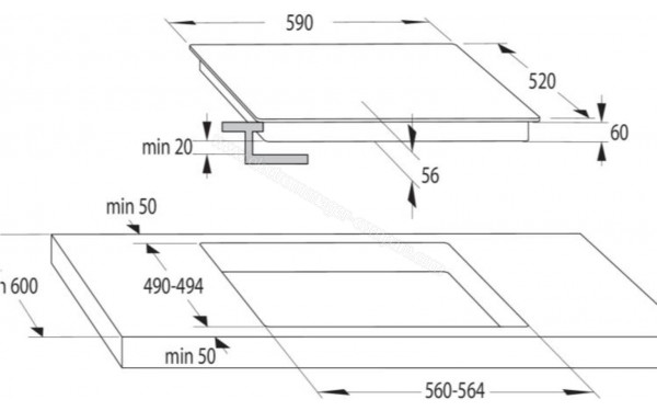 HISENSE E6332BSCE - Dimensions