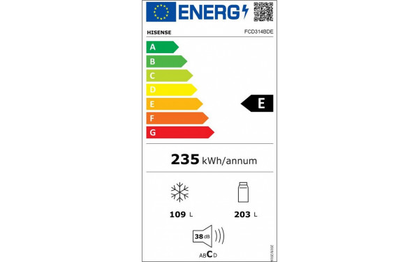 HISENSE FCD314BDE - &Eacute;tiquette &eacute;nergie v2