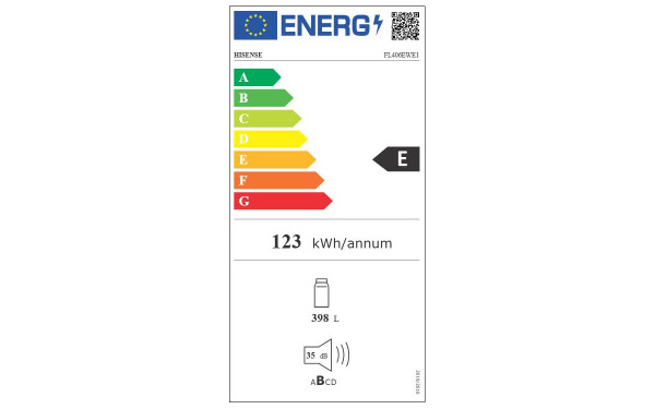 HISENSE FL406EWE1 - &Eacute;tiquette &eacute;nergie v2
