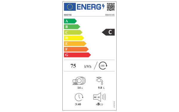 HISENSE HS643C10X - &Eacute;tiquette &eacute;nergie v2