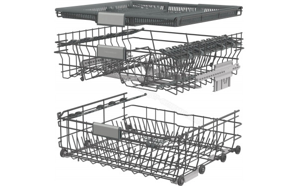 HISENSE HS693C60XAD - Vue du panier inf&eacute;rieur, sup&eacute;rieur et tiroir sup&eacute;rieur