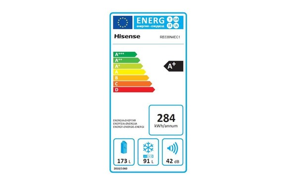 HISENSE RB338N4EC1 - &Eacute;tiquette &eacute;nergie