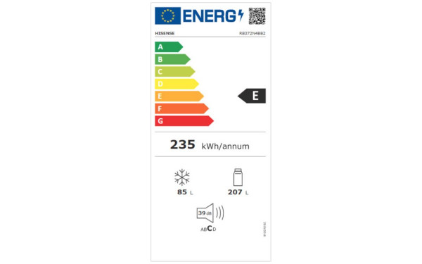 HISENSE RB372N4BB2 - &Eacute;tiquette &eacute;nergie v2