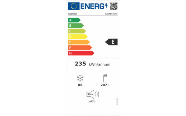 HISENSE RB372N4BW2 - &Eacute;tiquette &eacute;nergie v2