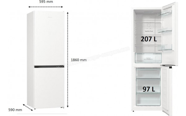HISENSE RB390N4CW10 - Dimensions